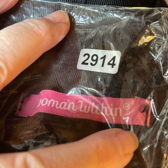 NWT Woman Within size 20W straight leg two button wide waistband  jeans. - Picture 6 of 6